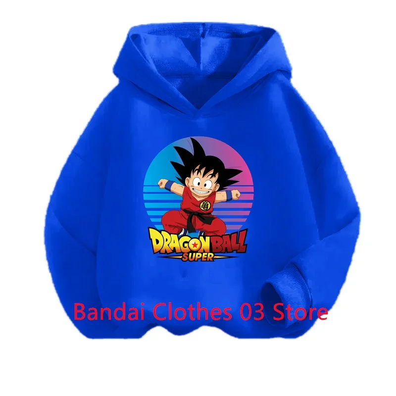 Felpa con cappuccio vestiti per bambini Dragonball top da 2 a 12 anni capispalla ragazzo Goku felpa per bambini ragazza 2024 abbigliamento primaverile madre