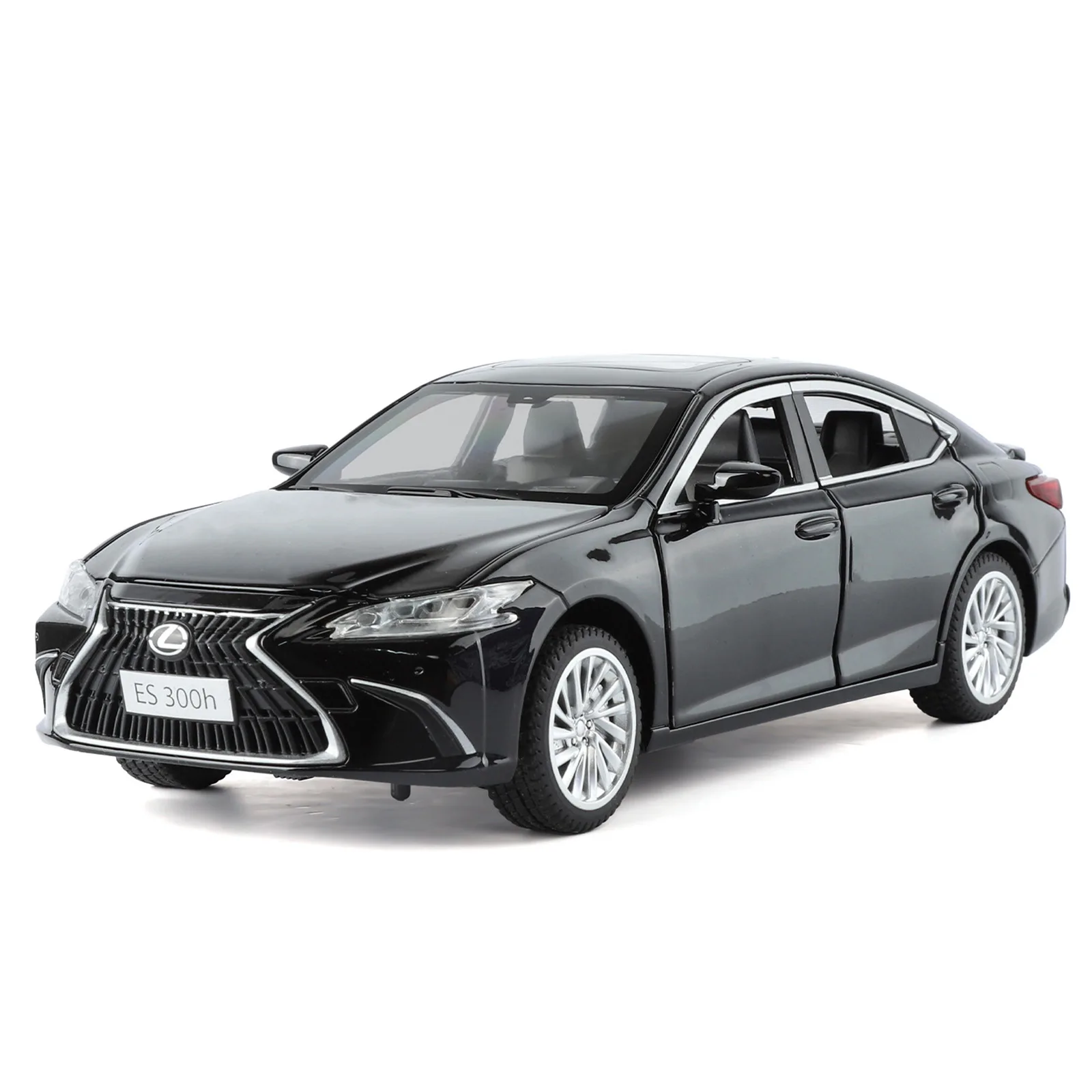 Lexus ES300H-modelo de aleación de Metal fundido a presión, alta simulación, coche de lujo, sonido, luz, colección extraíble, juguetes para niños, regalos, 1:24