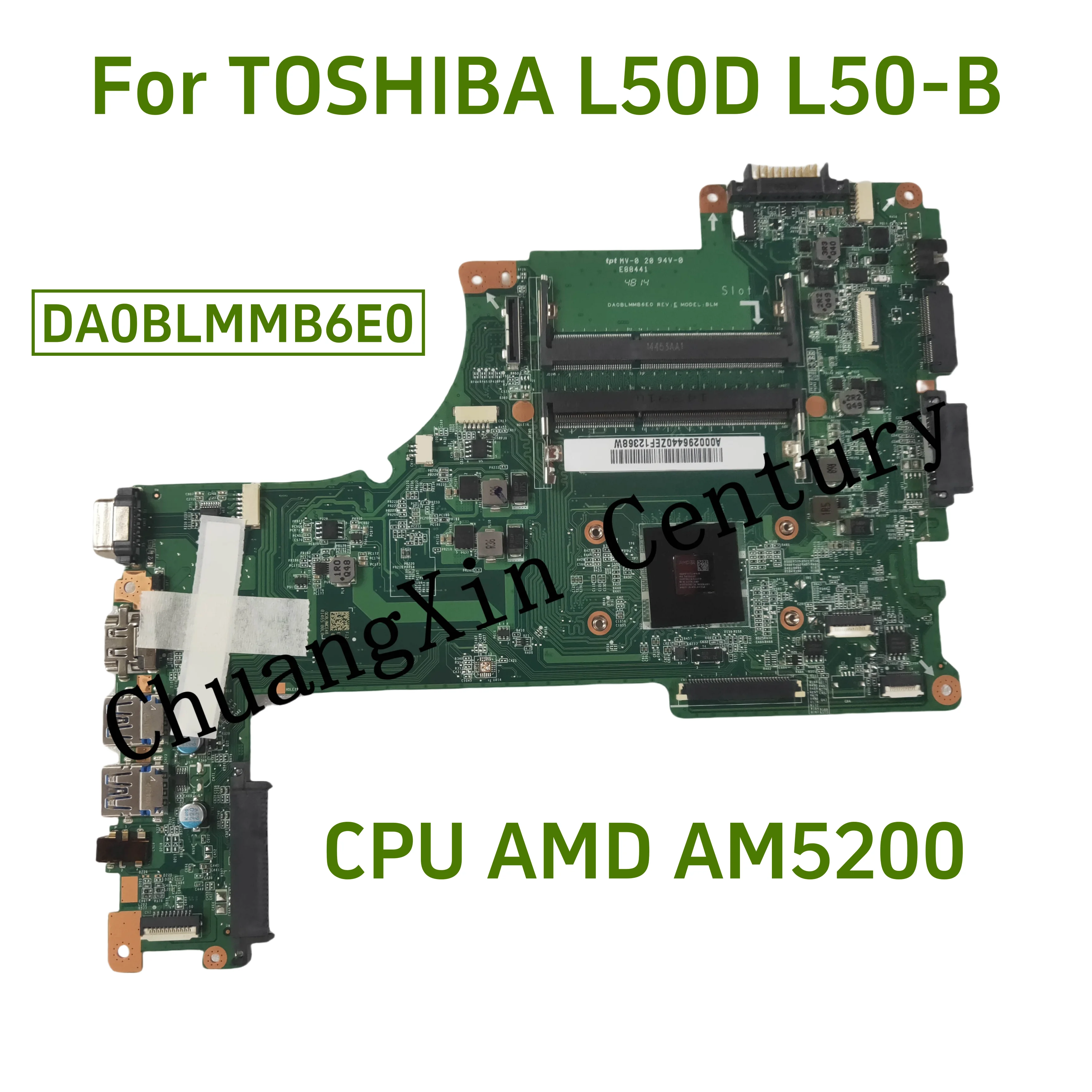 

For Toshiba Satellite motherboard L50-B L50D-B L55D-B A000296440 DA0BLMMB6E0 With CPU AMD 100% Fully tested