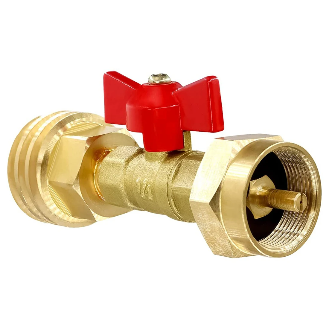 【Ship Within 1 Lb To 20 Lb Propane Tank Adapter With Valve, Converter Universal For 1Lb/16.4Oz Disposable Throwaway Cylinder