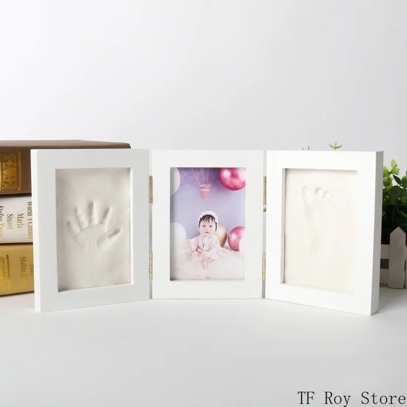 Baby Stuff Newborn Baby Handprint Footprint Photo Frame with Clay Kits Baby Boy Girl DIY Souvenirs Toys Gifts Home Decoration