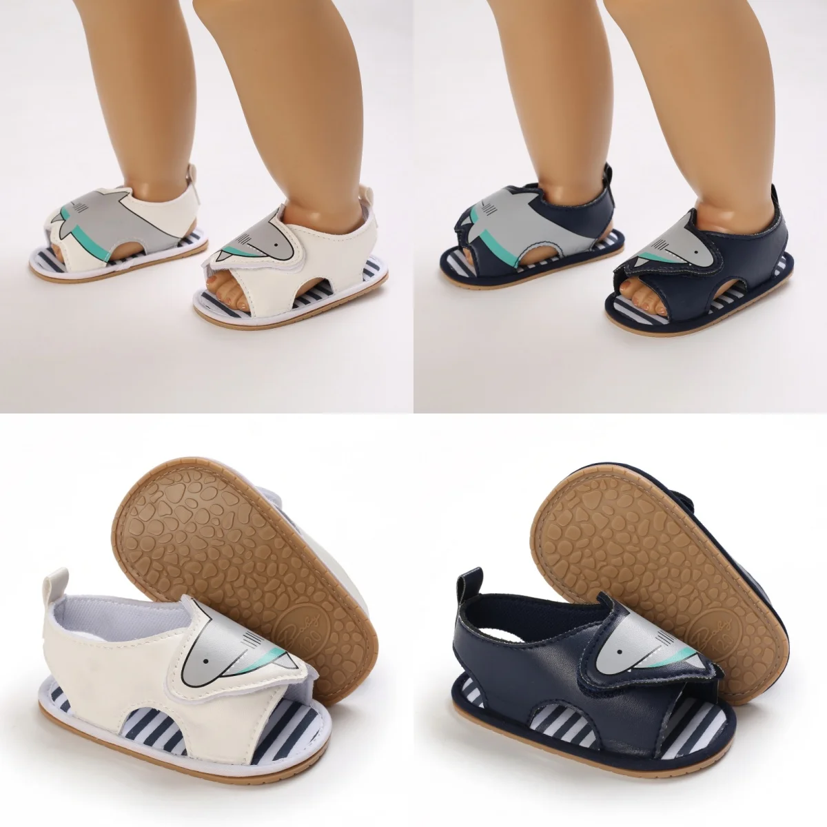 

Новые летние сандалии для новорожденных от 0 до 18 месяцев, противоскользящие туфли на резиновой мягкой подошве с милым рисунком, обувь на плоской подошве, первая пара прогулочных туфель