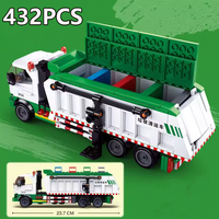 New City Garbage Truck Building Blocks Model Sets Educational Sanitation Transport Bricks Toys For Kids Birthday Christmas Gifts