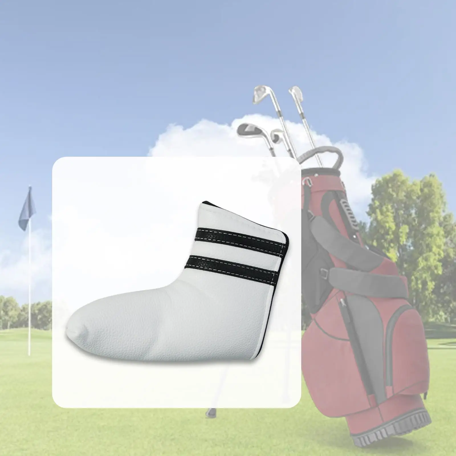 Golf Putter Inner Lining Headcover Magnetic Fastener PU Leather Protection Sleeve Golf Accessory for Club Transportation