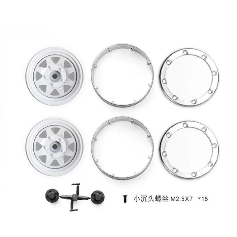 1.9 Inch Heavy & Old-fashioned Metal Wheel Rim #G04 For 1/10 Crawler TRX4  SCX10 RC4WD  CFX  #GAX0130G/W