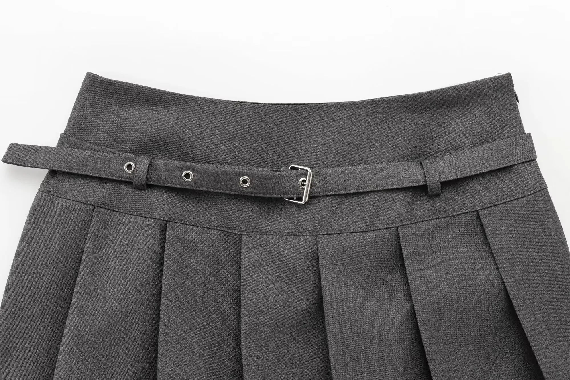 Zevity 2025 Nuove Donne di Modo Della Cintura di Design Solido A Pieghe Mini Gonna Faldas Mujer Femminile Chic Cerniera Laterale Casual Abiti QUN9270