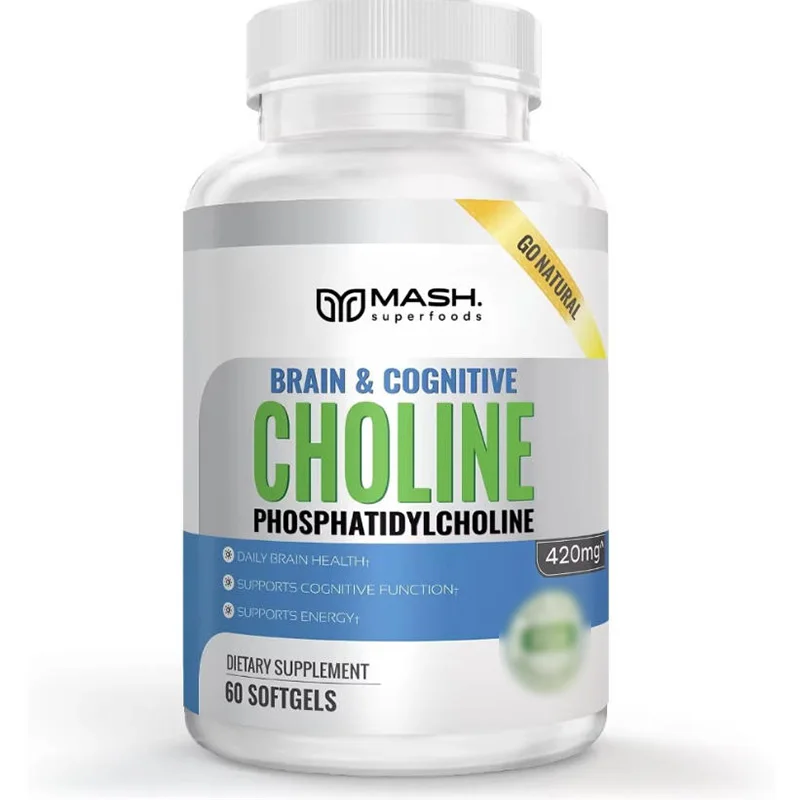 Choline Supplement - Supports Muscle and Cardiovascular Health - Vegetarian, Non-GMO