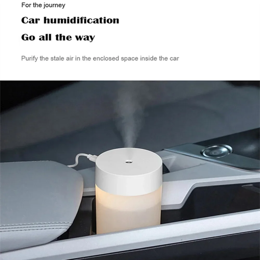 Mini Car Humidifier Portable Cool Mist Ultrasonic Air Humidifiers Cute Desk USB Cup 200ML Spray 4/6H for Home Office Outdoors