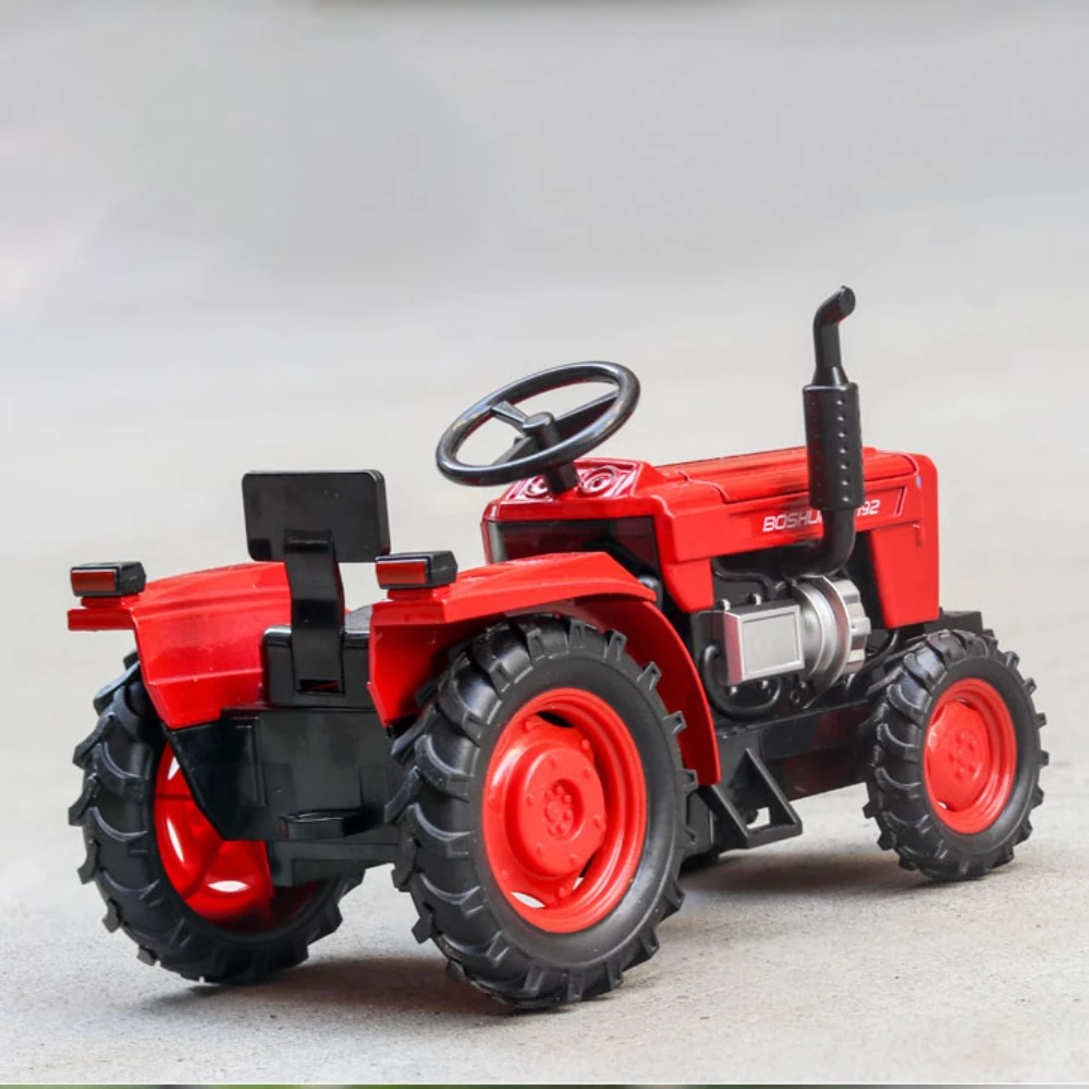 1/32 Farm Specific Tractor Model Toy Car Alloy Body Simulation Sound Light Pull Back Vehicles Collection for Boys Birthday Gifts