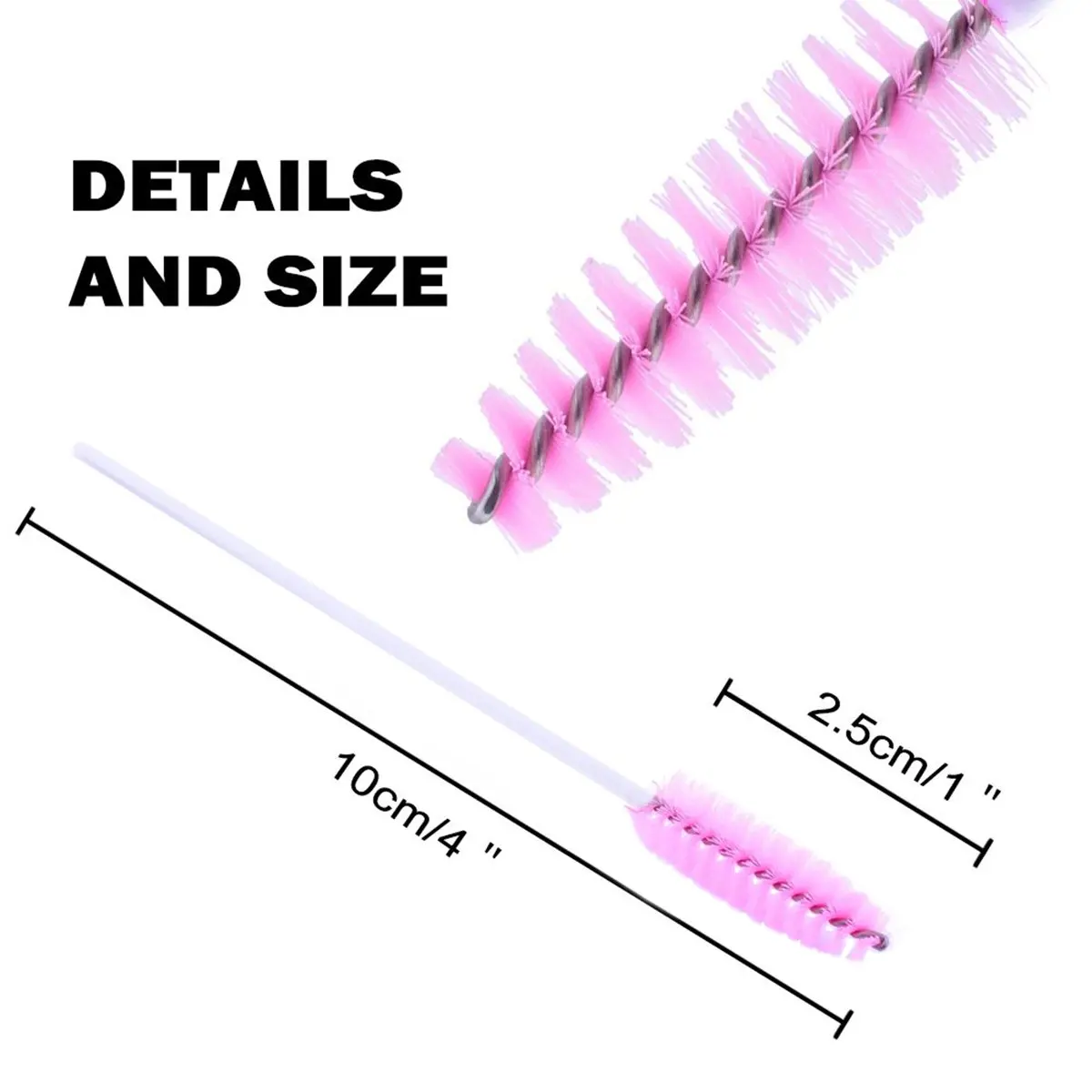 50pcs Eyebrow Eyelash Brushes Eyelash Spoolies Mascara Wands Applicator for Eyelash Extension Makeup Tool