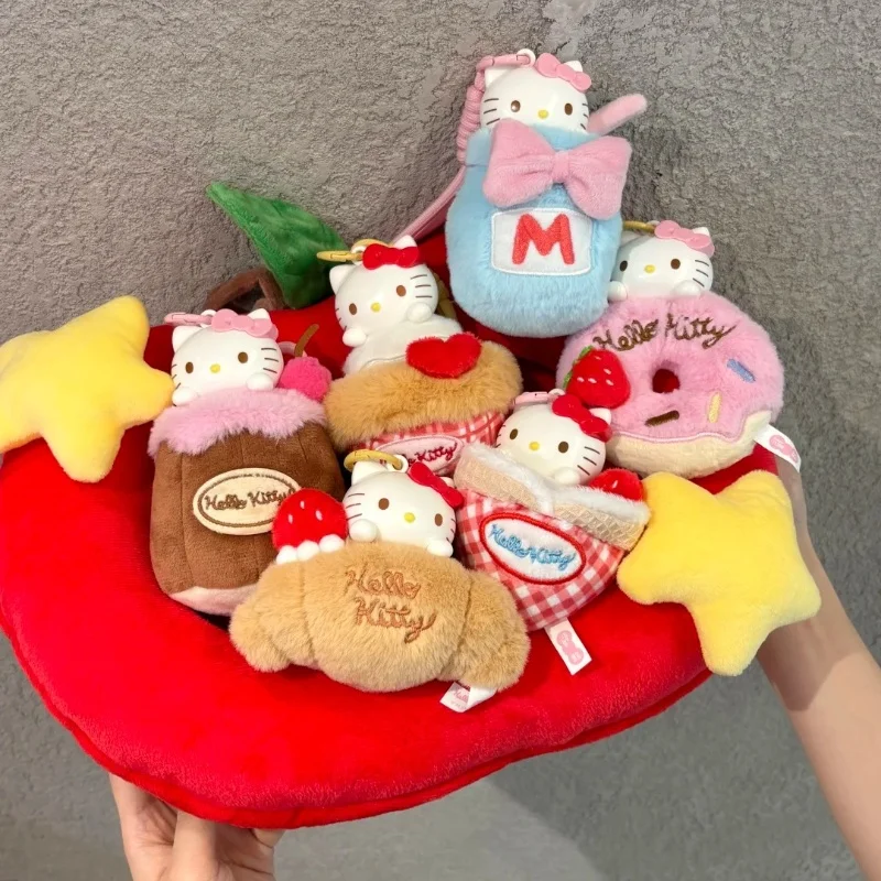 ของแท้ใหม่ ซานริโอ้ เฮลโล คิตตี้ ชุดน้ำชาบ่าย กล่องสุ่มตุ๊กตา น้ำหอมปรับอากาศ จี้ห้อยน่ารัก ของเล่นสุดฮิต ของขวัญวันเกิดวันหยุดสำหรับเด็กผู้หญิง