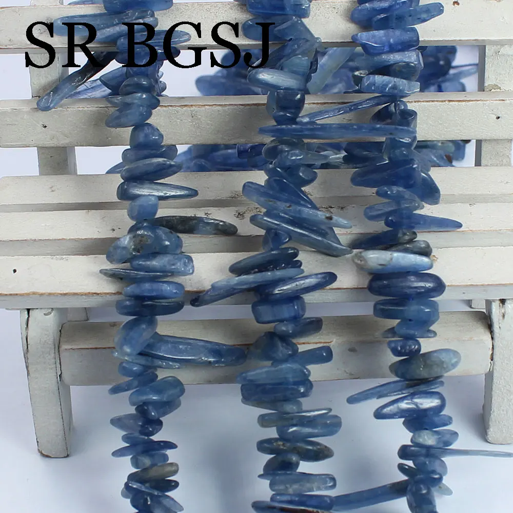 10-18mm Teeth Shape Blue Natural Kyanite Stone Beads Loose Mineral Beads for Jewelry Making DIY Handmade Bracelet 15