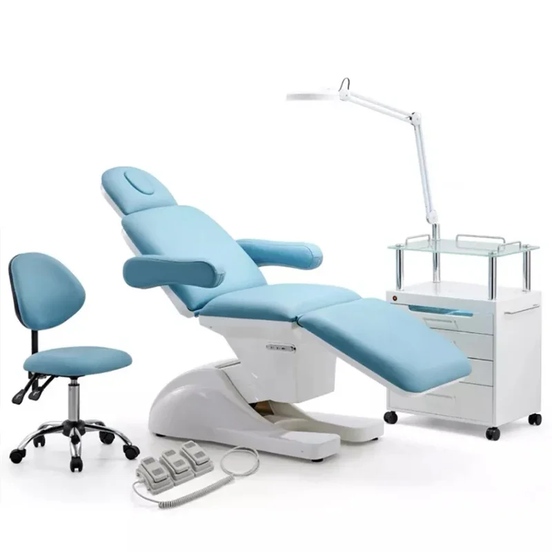 

Factory directElectric facial beauty bed and beauty bed chair White Massage Table Bed Salon Barber Chair fold dental chair sets