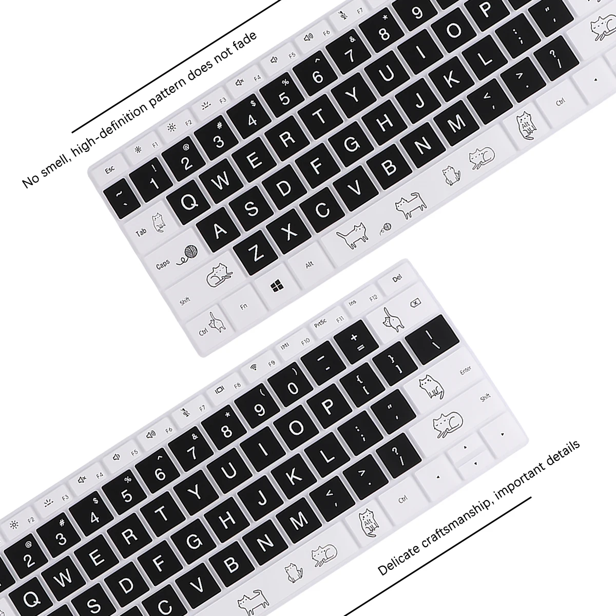 

1pc Silicone Keyboard Membrane Cartoon Animal Pattern Waterproof Dustproof Laptop Cover For Durable Gift Idea Computer