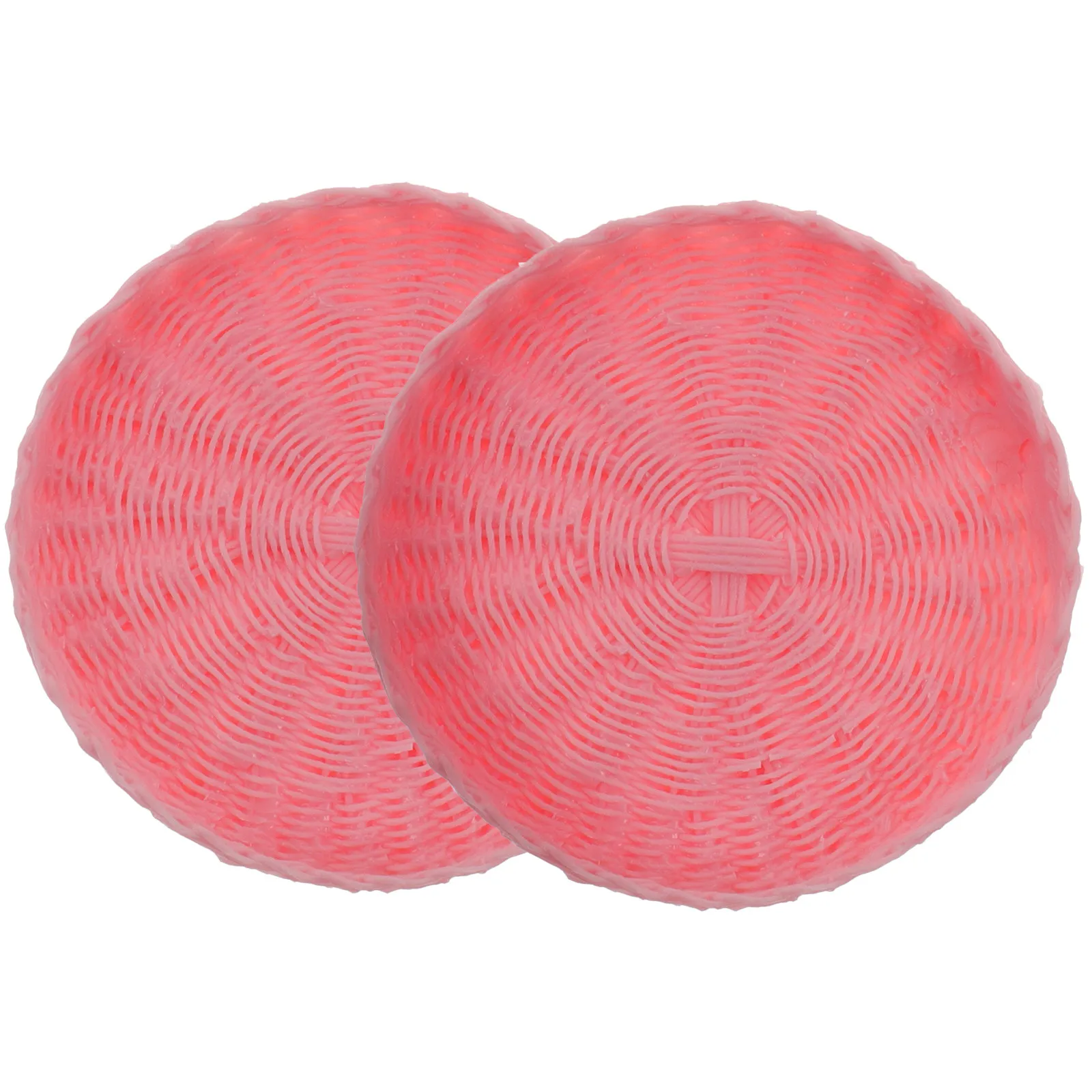 

2Pcs Miniature Woven Tray Small Delicate Bread Fruit Basket Mini House Accessories Tiny House Storage Basket Miniature