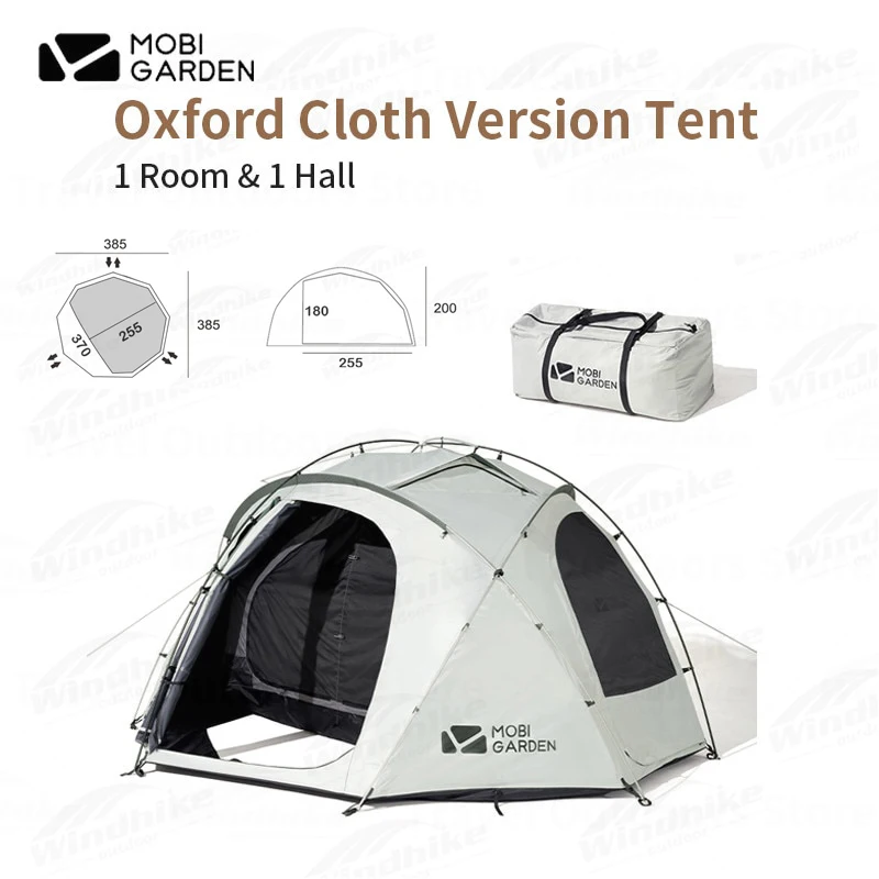 

MOBI GARDEN 150D Oxford Cloth Waterproof Outdoor Camping Tent 5~8 People 10m² Large Space 1 Room 1 Hall Hiking Picnic Tent UV50+