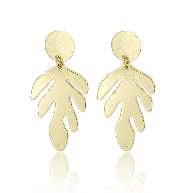 2021 موضة جديدة عصرية 60 مللي متر 1 زوج عالية الجودة سبائك الزنك يترك استرخى أقراط للفتيات هدايا الحفلات اكسسوارات #2