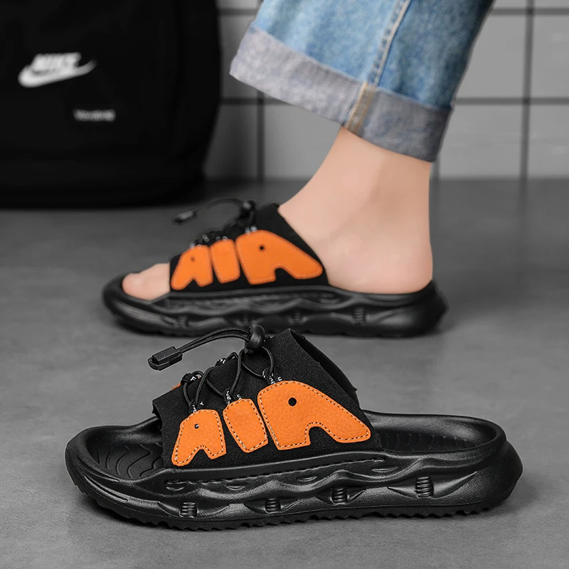 

Men's Sandals Thick Bottom Wear Sports Shoes Outdoor Non-slip Waterproof Hiking Shoes Summer Comfy Light Beach Roman Shoes