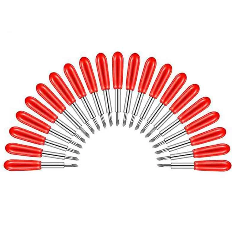 25 uds 45 grados para Plotter de corte cortador de vinilo hoja de cuchillo máquina herramienta de carburo de tungsteno de alta dureza