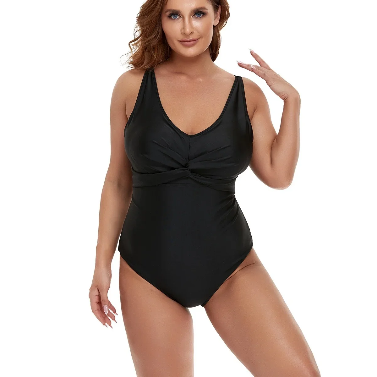 

Sexy Female One-Piece Large Size Swimwear 4XL Push Up Women Plus Size Swimsuit Closed Body Bathing Suit For Pool Beach Wear 2025