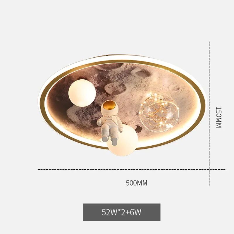 우주 비행사용 달 샹들리에, LED 조명, 다이닝 룸 샹들리에, 어린이 천장 램프, 어린이 실내 조명