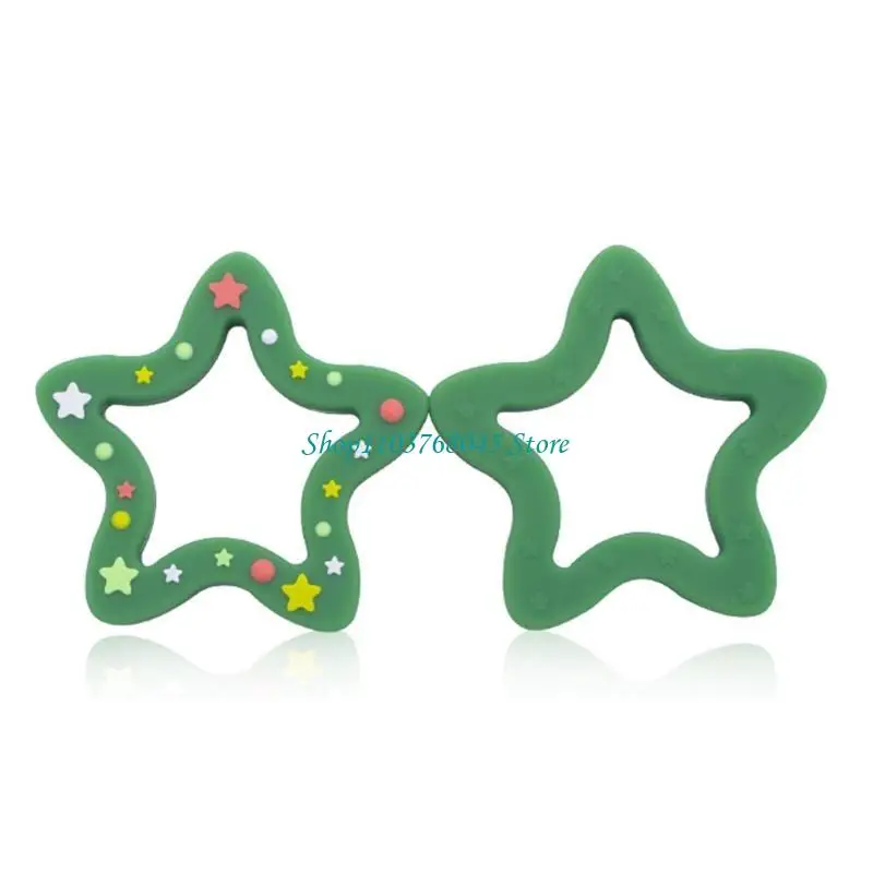 R53F Baby Newborn Teething Toy Star Silicone Teether Chewing Nursing Molar Soother Infants Gifts