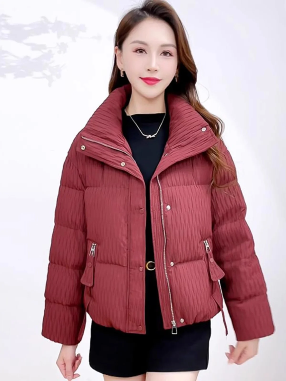 

Новая модная женская зимняя куртка из хлопка в корейском стиле: теплая, универсальная, премиум-класса, свободного кроя