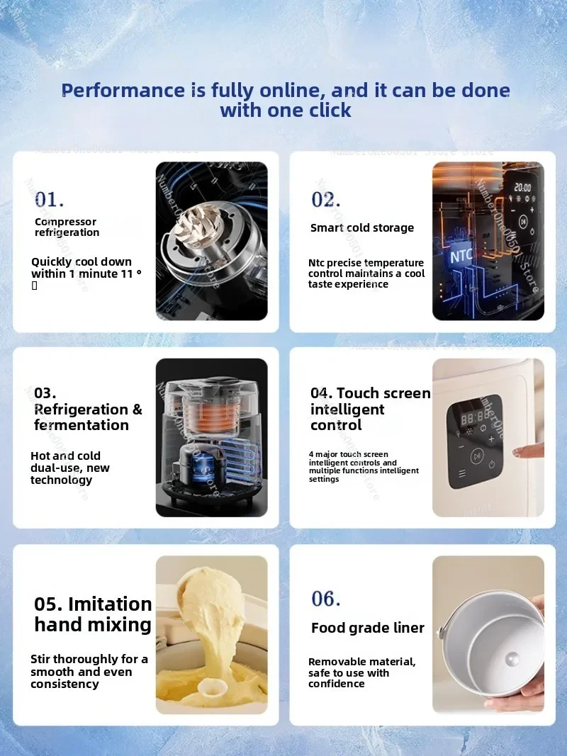 Home Automatic Ice Cream Maker Gelato Ice Cream Machine -LBW001
