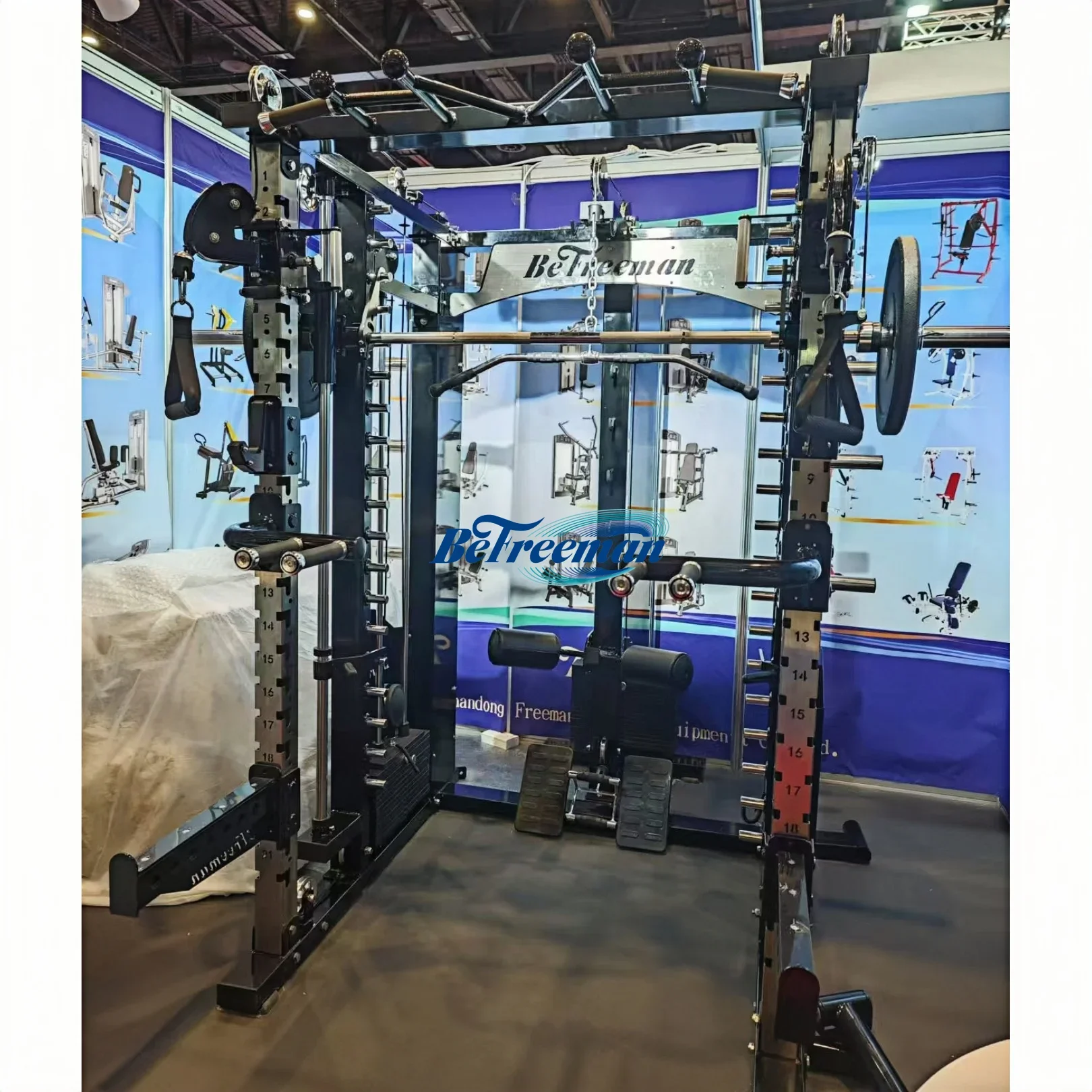 Freeman Popular All-in-one Commercial Use Multi Functional Smith Machine Strength Training Power Rack Indoor( ON Exhibition)