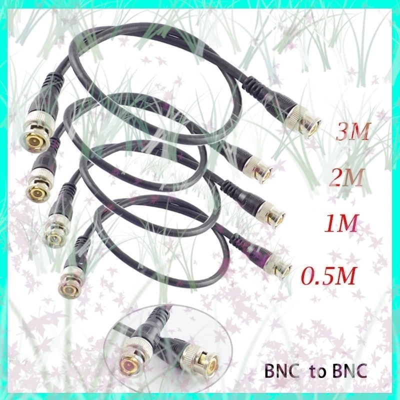 0.5M/1M/2M/3M BNC Male to BNC Male Adapter Connector Cable Pigtail wire For CCTV Camera BNC Connection Cable Accessories E3