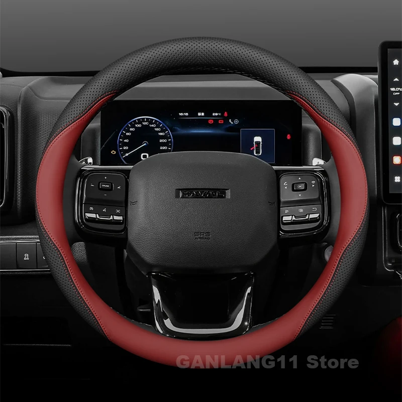 

Leather Car Steering Wheel Cover For Haval H9 MK2 H6 3rd Gen GT 2025 2021-2024 Wear-resistant Auto interior Accessories