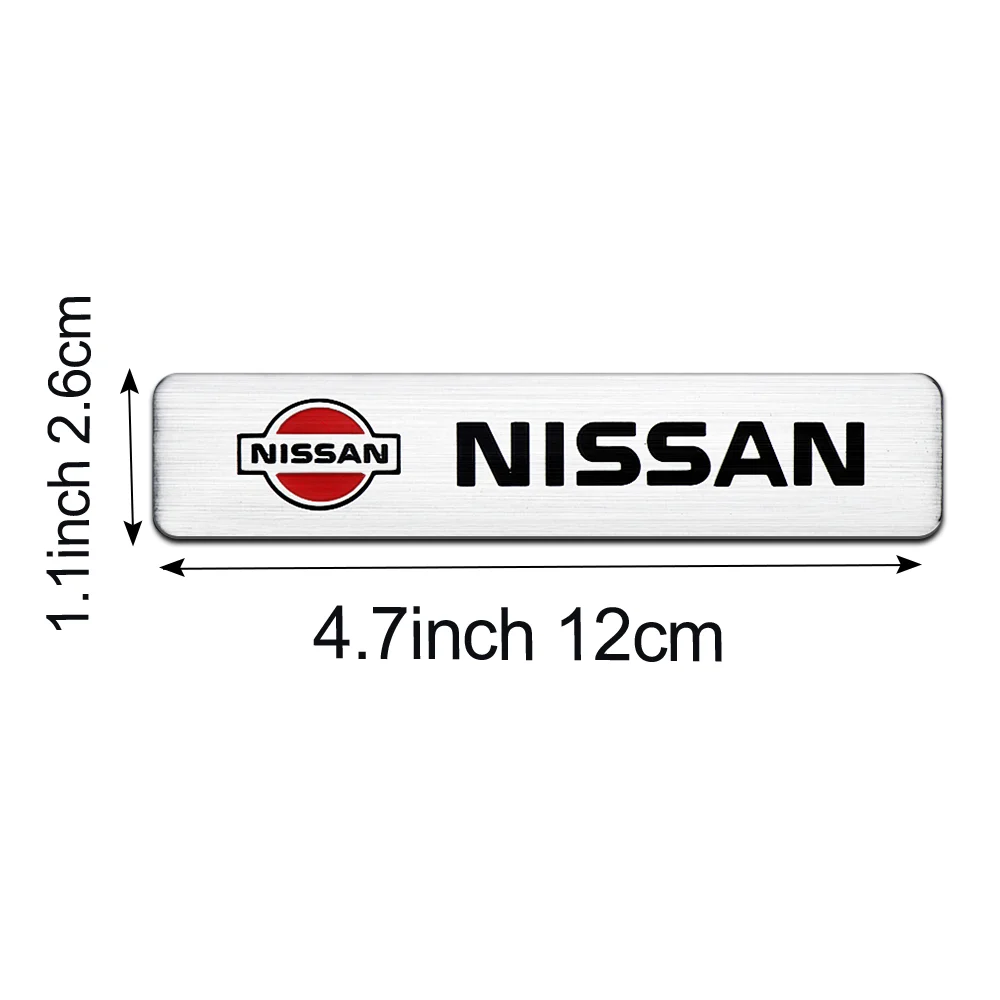 3D Car Aluminum Metal Emblem Car Window Side Fender Logo Stickers Decal For Nissan Nismo Tiida Teana Qashqai Almera Juke X Trail