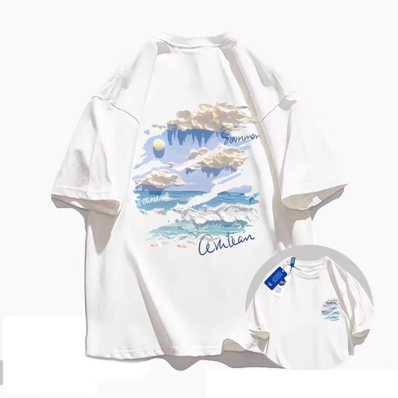 2026 Summer Trend - Oil Painting Graffiti Short-Sleeved T-Shirt - Men's and Women's High-Quality Casual Pure Cotton Half-Sleeve