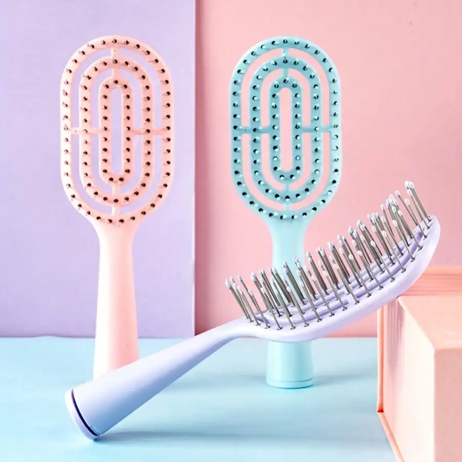 

Mini Elastic Massage Comb, Hollow Hair Comb Scalp Massager, Hairstyling Smooth Hair Tool, Quick Drying Straightening Brush, Salon Wet Hair Brush, Women Hair Accessories, Tangle-Free Hair Brush, Dry & Wet Use