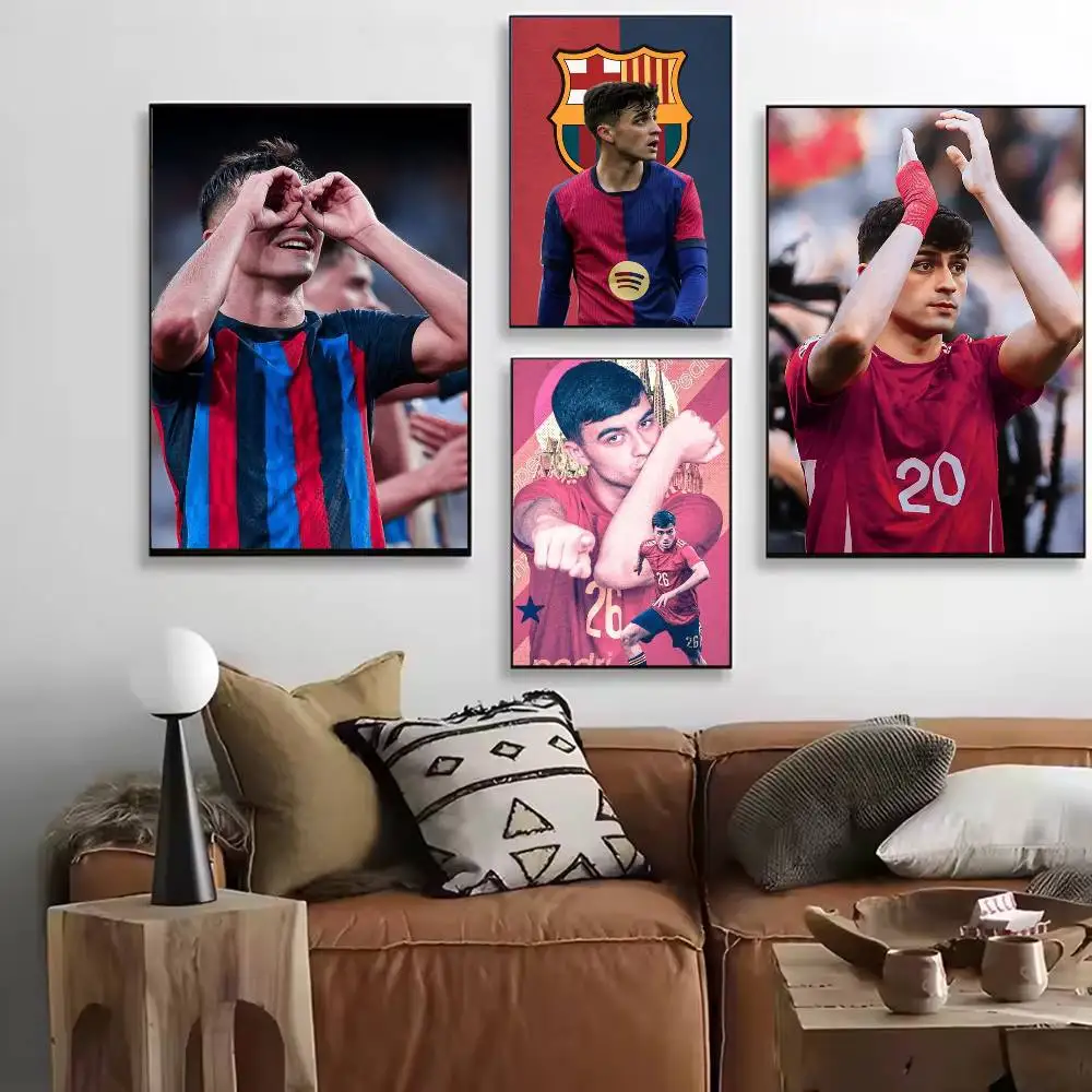 

Football Barcelona P-Pedri 8 Poster HD Quality Wall Art Retro Posters For Home Room Wall Decor Self Adhesive