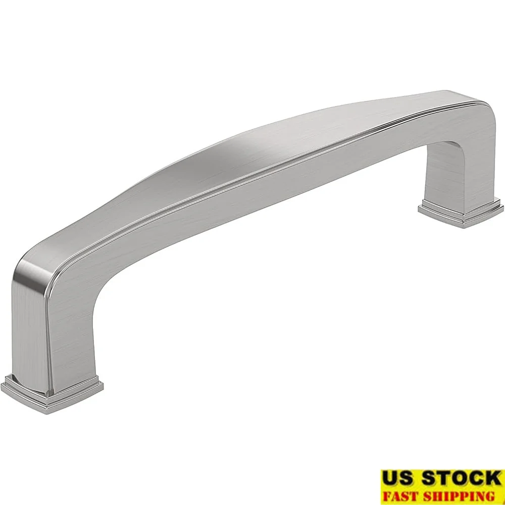 

Переходная выдвижная выдвижная часть шкафа из матового никеля 3, 3/4 дюйма, металлическая фурнитура с центральной ручкой, простая установка