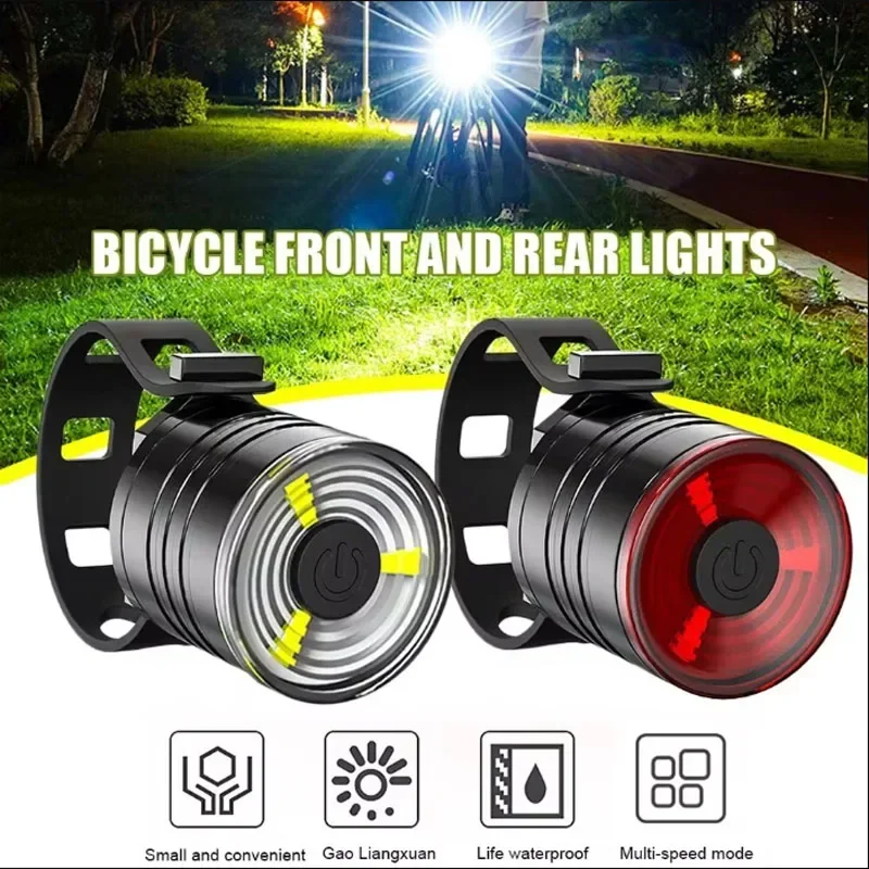 XMSJ Aluminum Alloy LED Bike Rear Light, Waterproof MTB Bike Rear Flashlights 3 Lighting Modes motorcycle led  motorcycle light