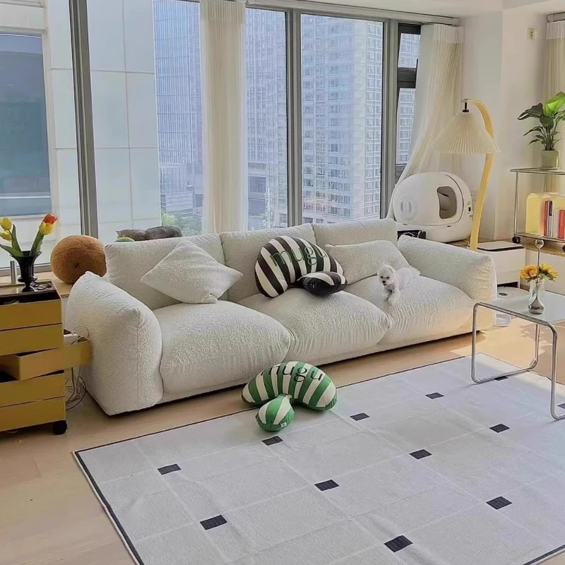 

Comfortable Nordic Living Room Sofas Puffs Cloud Sectional Lounge Living Room Sofas Design Ergonomics Muebles Library Furniture