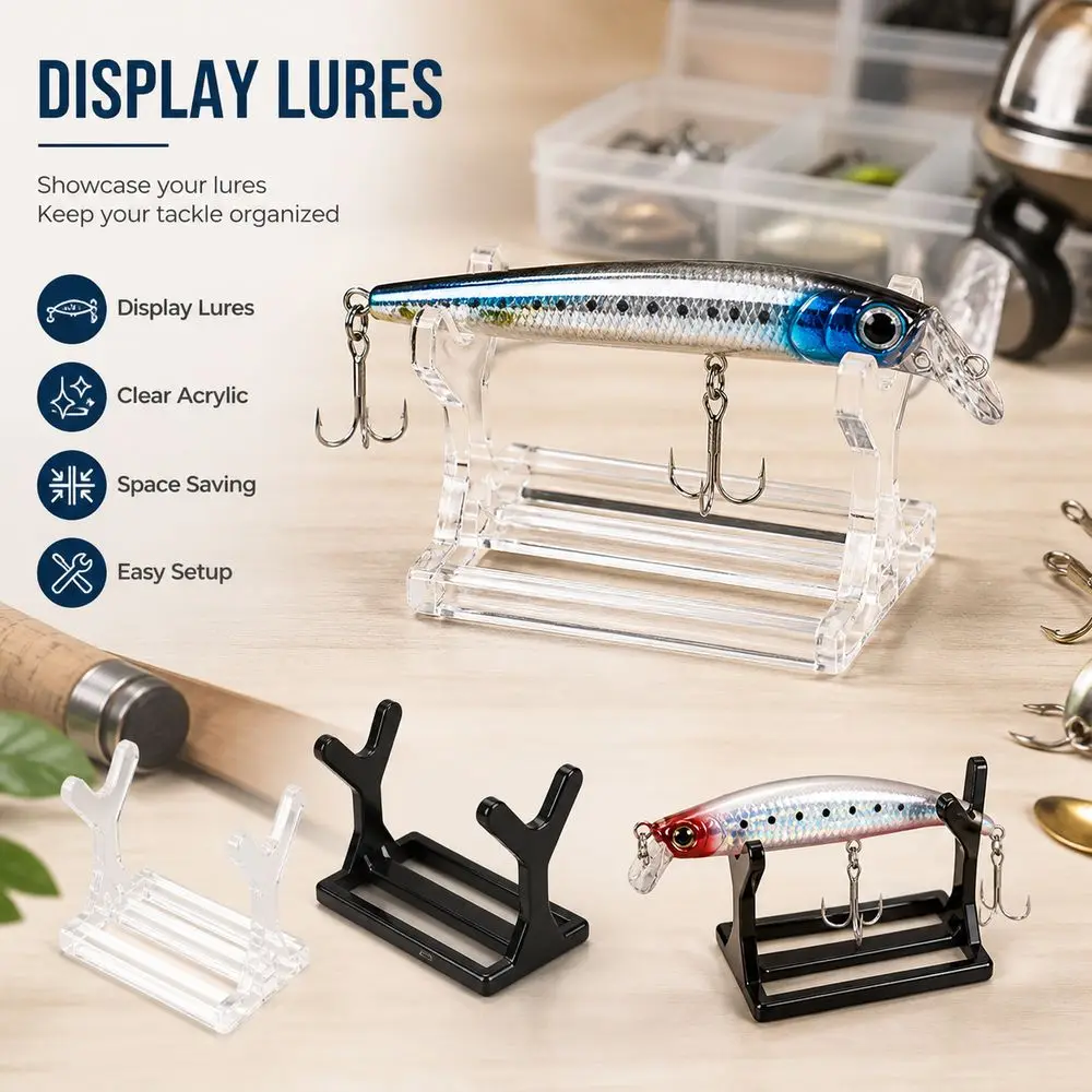 Acrylic Fishing Lure Display Stand Decorative Support Rack Structure Lure Holder Rack Sturdy Fishing Lure Show Rack