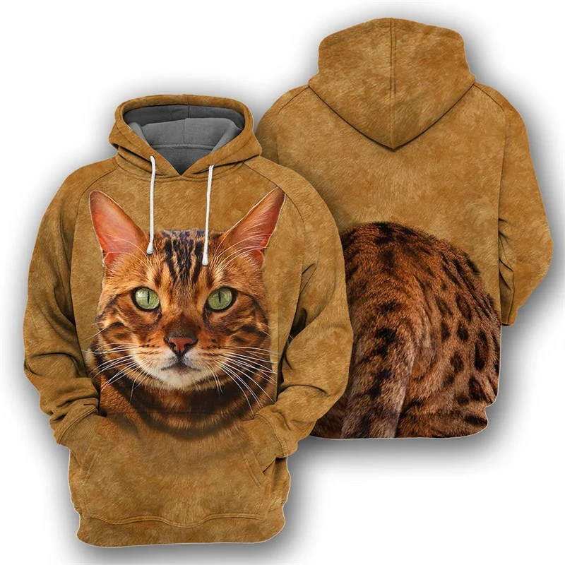 Autumn Funny Animal Cat 3D Print Hoodies Men Women Fashion Casual Sweatshirts Oversized Hoodie Pullovers Tracksuit Clothing