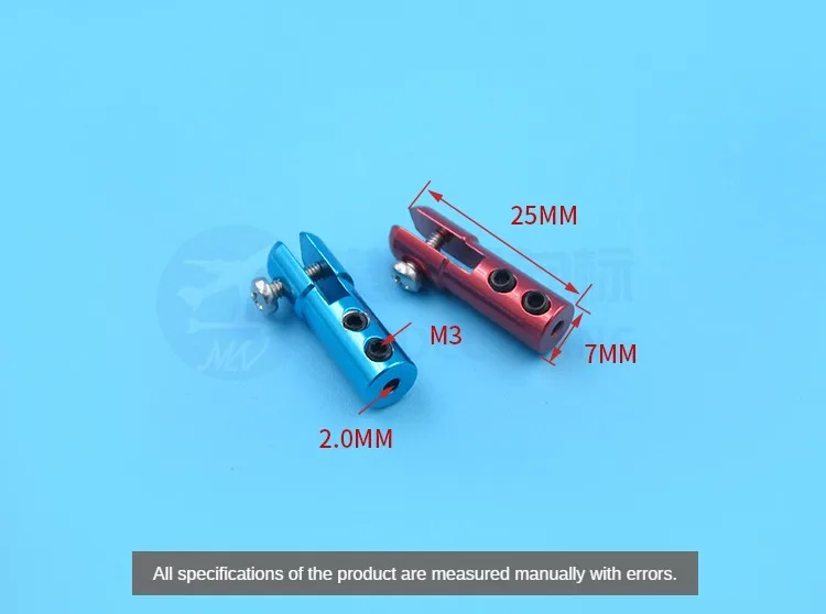 M2*100-300mm Aluminum Alloy Steering Gear Rod 2mm Positioning Steering Chuck 25T servo arm rocker arm for Gasoline/Electric Boat