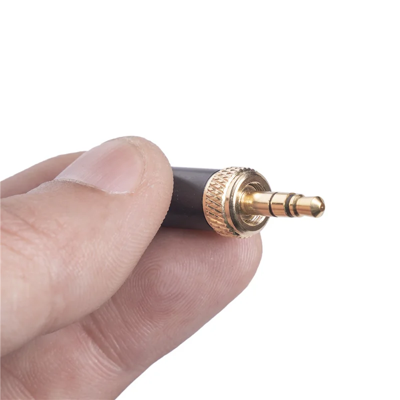 10 peças 3.5mm conector de plugue estéreo peça de reposição acessórios 41x8mm sem fio para cabo de microfone sennheiser-tes