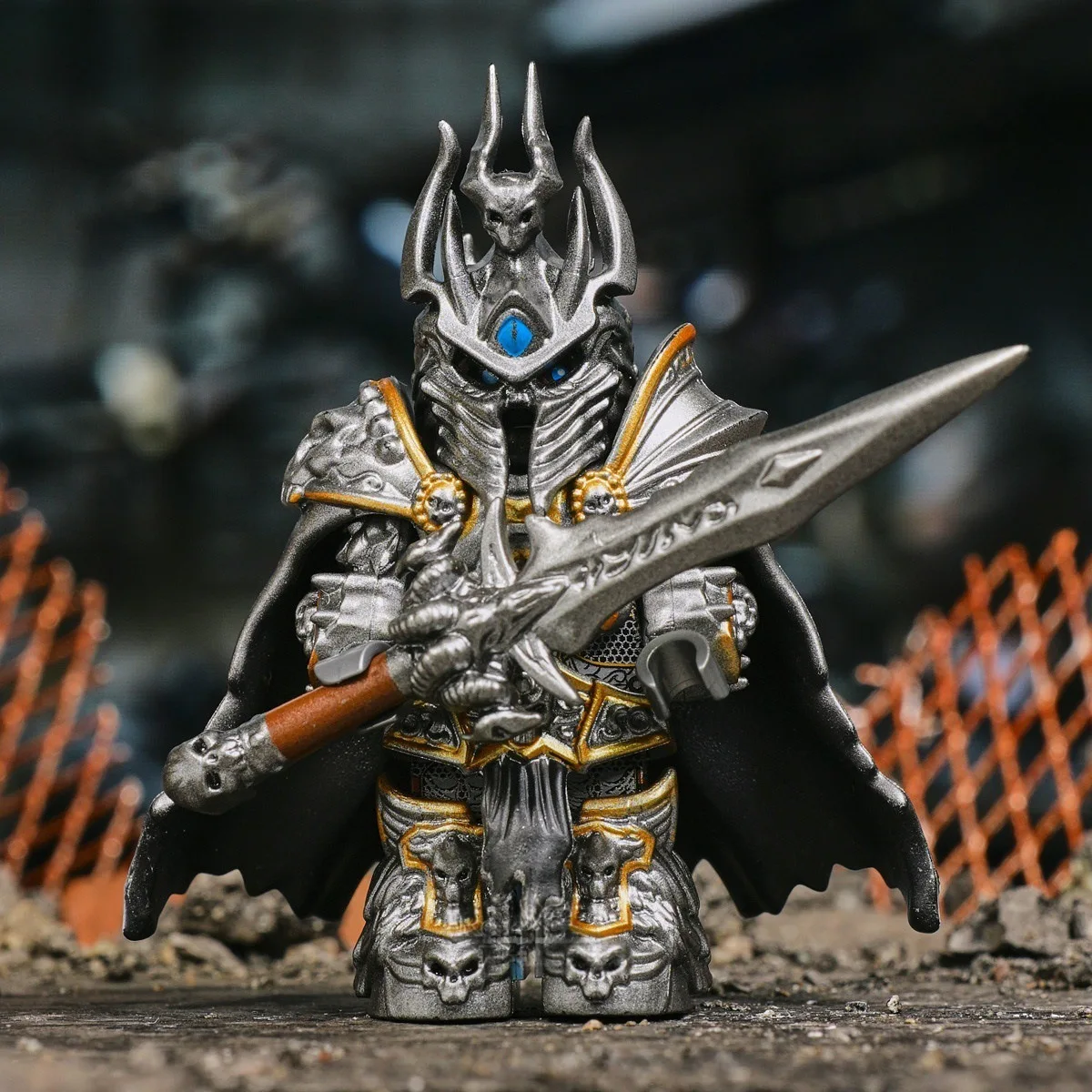 Game Figure Lich King Frostmourne Magnetic Accessories Peripheral Assemble Building Blocks Desktop Decoration Ornaments Gift Toy