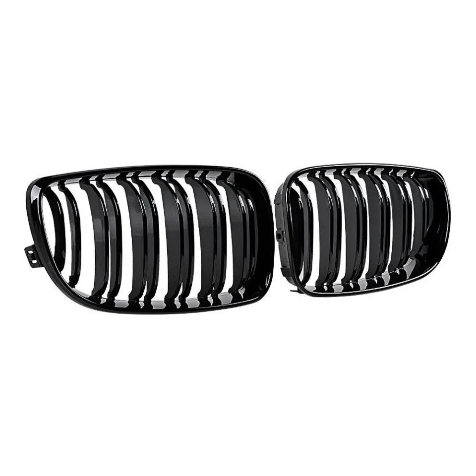 Für bmw e81 e87 e82 e88 128i 130i 135i Auto Front stoßstange Nieren gitter Renn gitter Gitter glänzend schwarz Doppel latten Grill 07-11 – Detail 5