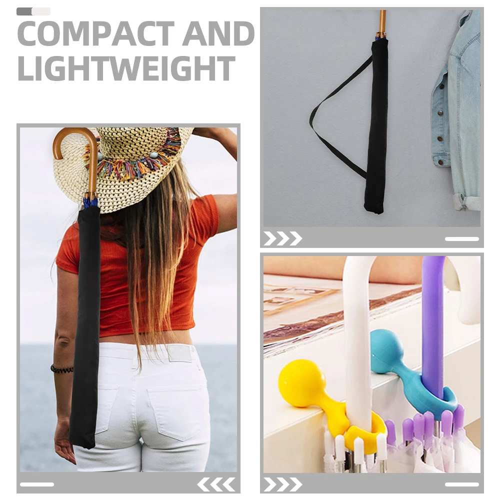 

1 Set Foldable Umbrella Storage Bag With Strap Dirt Resistant Cover For Long Handle Outdoor Use Protective Pouch Rainproof Case