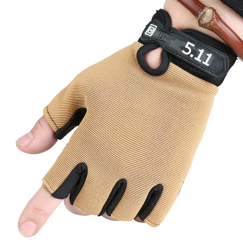 Anti-Slip Fingerless gloves Men Half Finger Fishing Hunting Cycling Gloves Outdoor Tactical Sport Equipment Camping Gloves