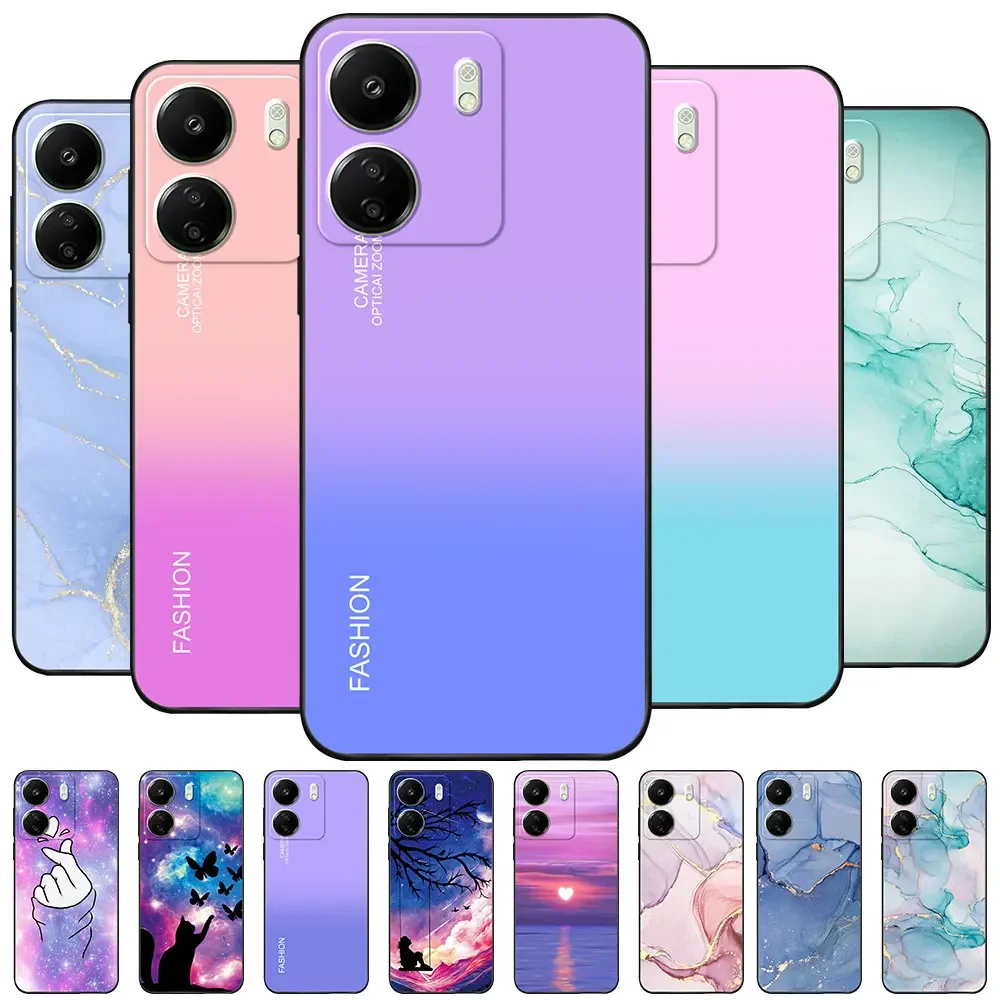 Case For Redmi 13C 4G Coque TPU Soft Silicone Fashion Phone Funda For Xiaomi Redmi 13C Case Bumper Back Cover Capa Marble