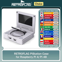 RETROFLAG PiStation Case Raspberry Pi 4 Case with Cooling Fan and 3pcs Heatsinks Pistation LCD Case for Raspberry Pi 4 /Pi 4B