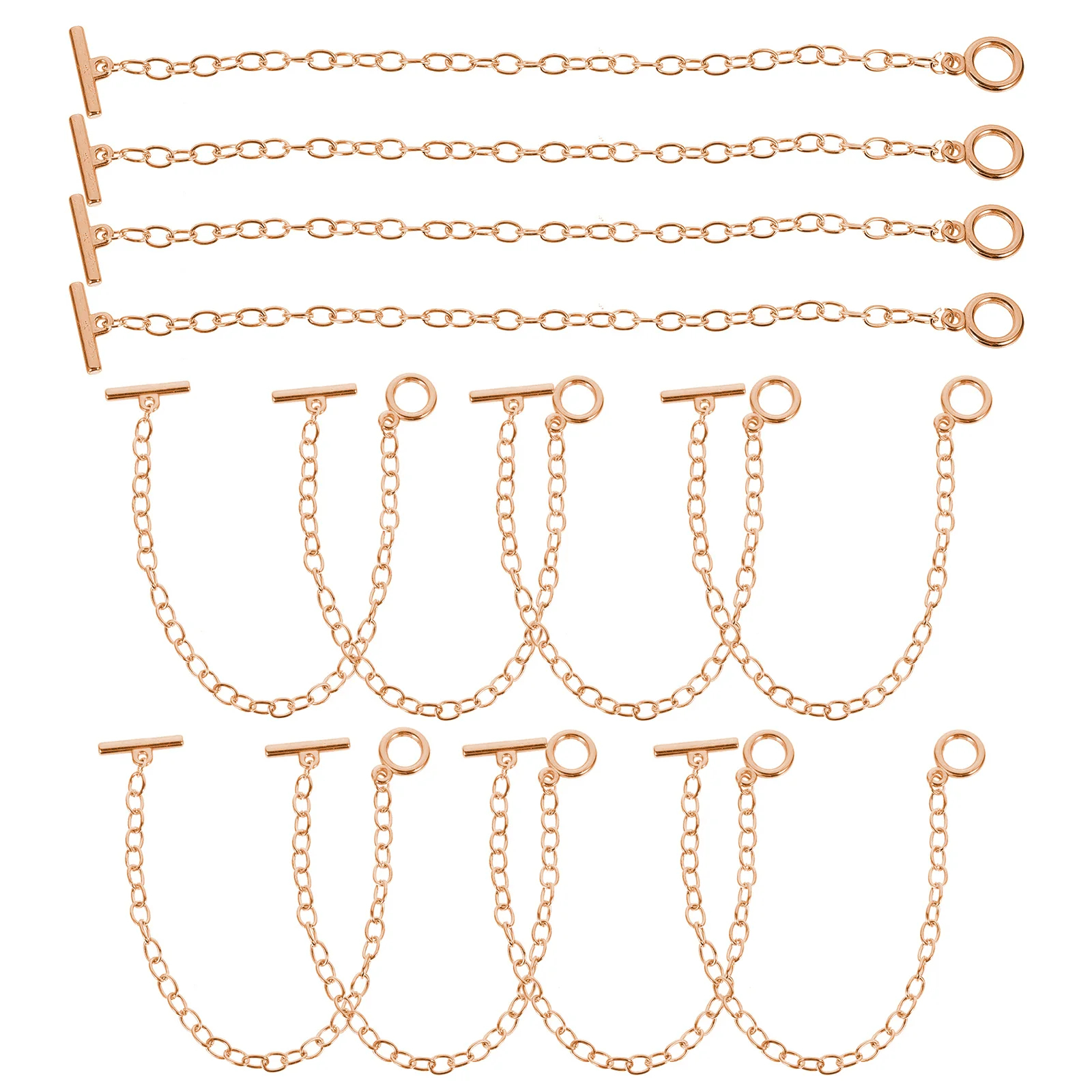 30Pcs Metal Bracelet Chains Toggle Clasps Women Jewelry Wrist Chain Party Concert Bar Accessories Bracelet Charms