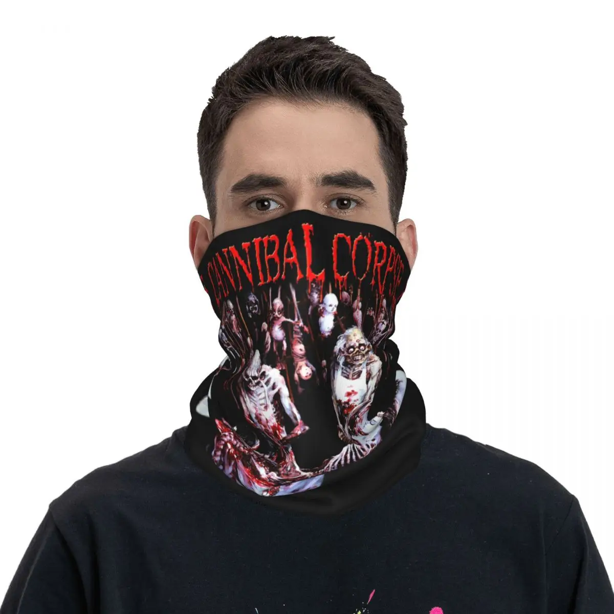 

Cannibal Corpse Bandana Neck Cover Printed Mask Scarf Multifunctional Balaclava Cycling for Men Women Adult Winter